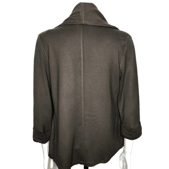 🛍️3/$40 Apanage Brown  Knit Cardigan Shawl Collar Size 10 - Picture 4 of 4